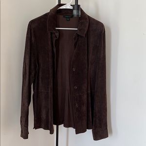 100% Leather (suede) Vintage Button up top